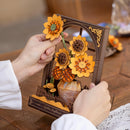 Golden Sunflower 3D Picture Frame Puzzle