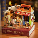 Corner Bookstore Miniature Room Kit