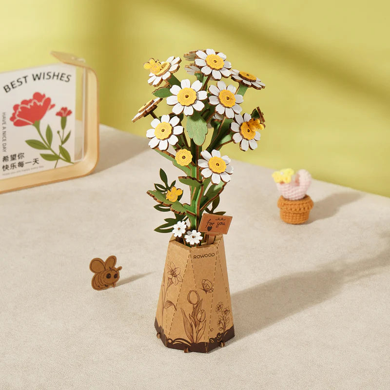 Chamomile Wooden Flower Puzzle