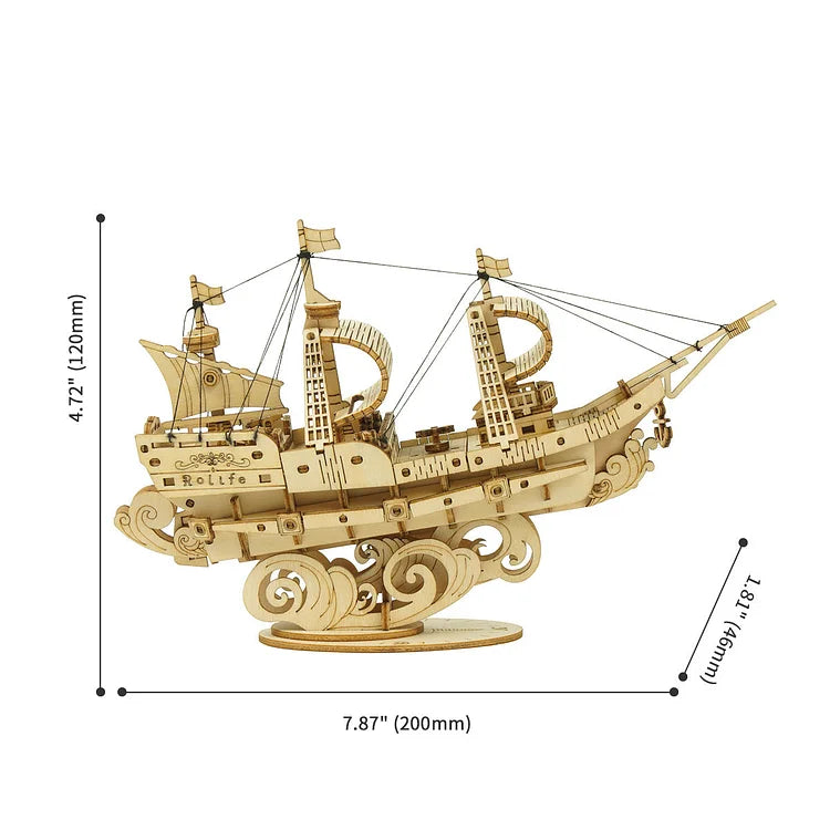 Sailing Ship 3D Wood Puzzle