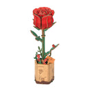 Red Rose Wooden Flower Puzzle
