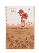Red Camellia Wooden Flower Puzzle