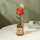 Red Rose Wooden Flower Puzzle