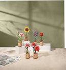 Red Camellia Wooden Flower Puzzle