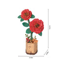 Red Camellia Wooden Flower Puzzle