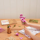 Purple Moth Orchid Wooden Flower Puzzle