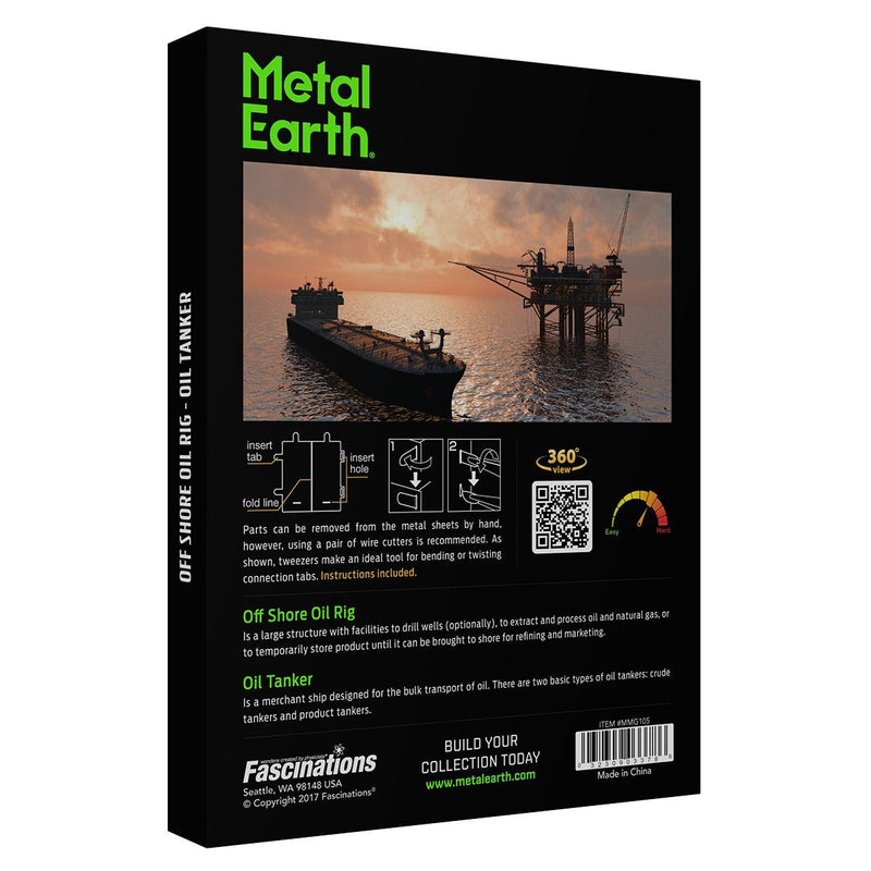 Metal Earth Off Shore Oil Rig & Oil Tanker-Metal Earth-At Play Toys
