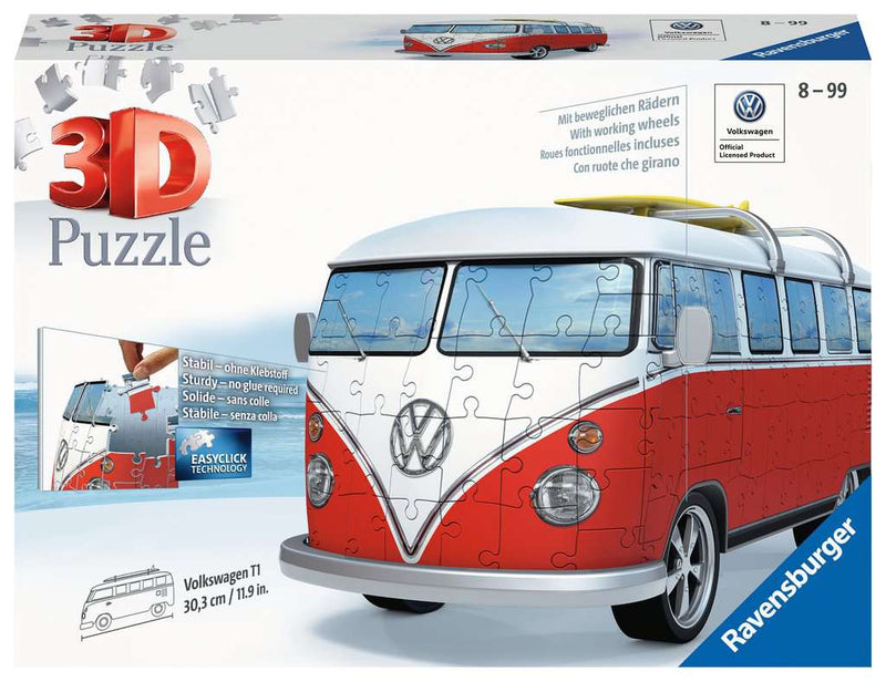 Ravensburger Volkswagen T1 Campervan 3D Puzzle - At Play Toys