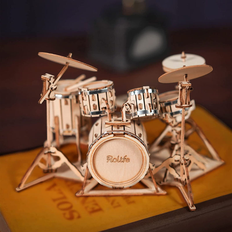 Drum Kit 3D Wood Puzzle - At Play Toys