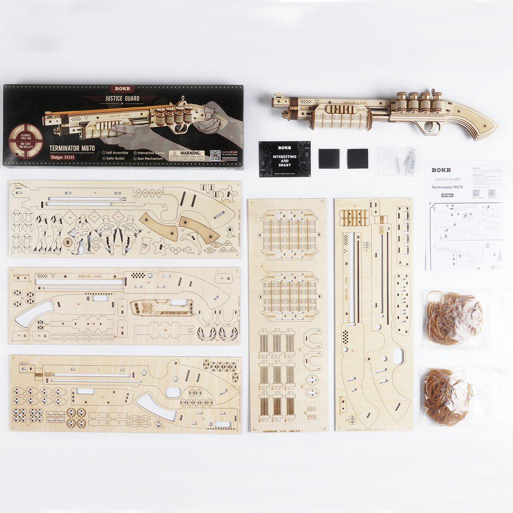 ROKR Terminator M870 Rubber Band Shotgun-ROKR-At Play Toys