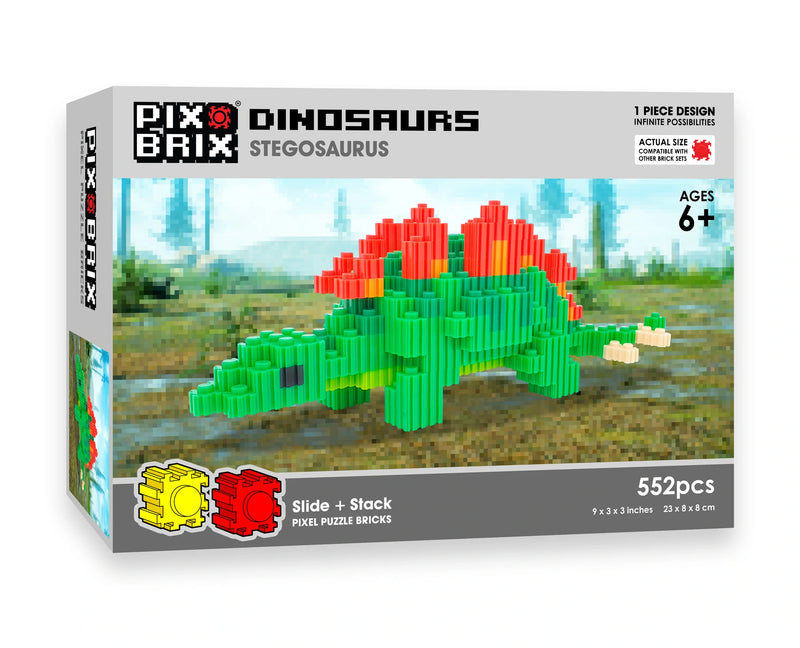 Stegosaurus 8-bit Pixel Puzzle Kit - At Play Toys