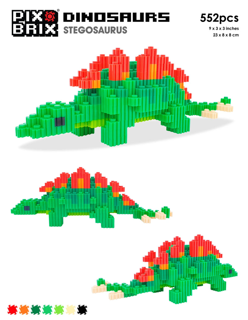 Stegosaurus 8-bit Pixel Puzzle Kit - At Play Toys