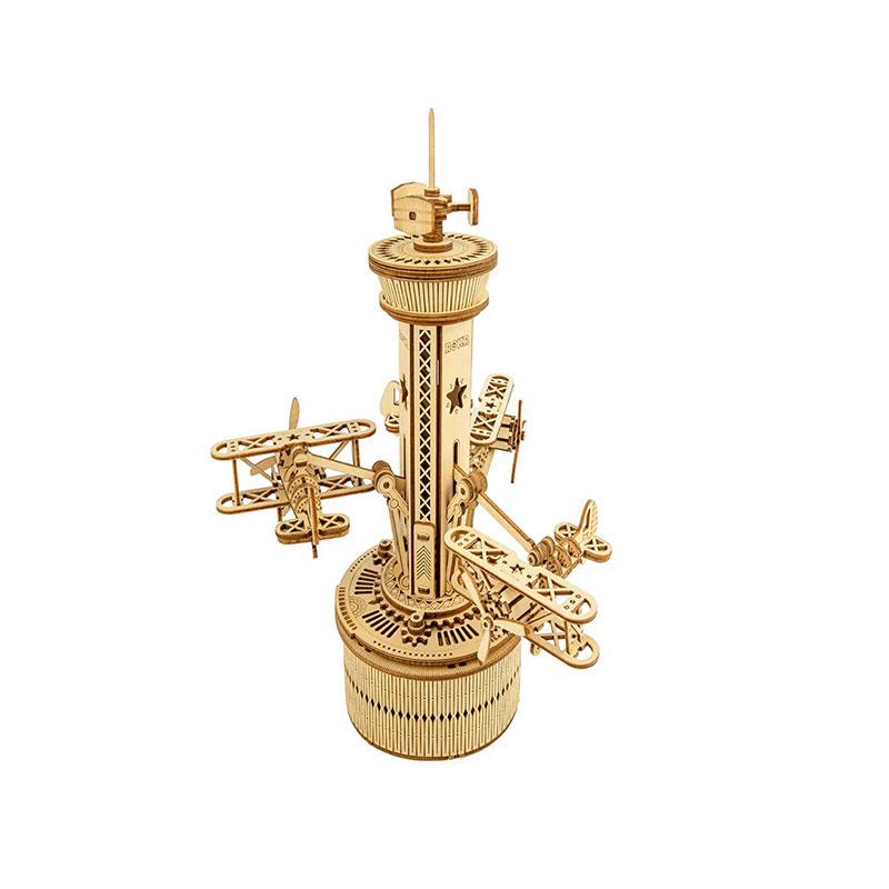 ROKR Airplane Control Tower Music Box - At Play Toys
